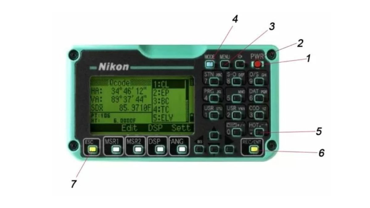 Các phím và chức năng máy toàn đạc điện tử nikon