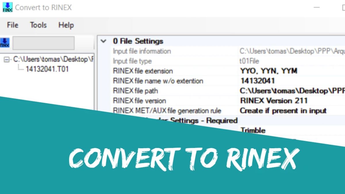 Phần mềm Convert to RINEX
