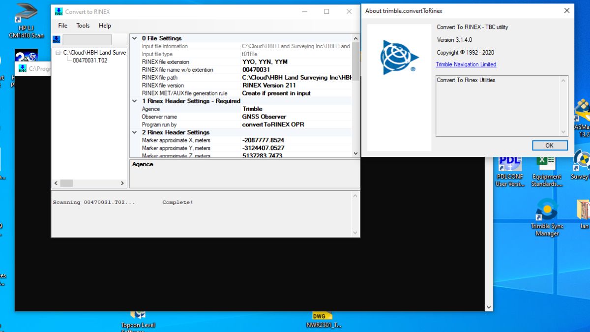 Phần mềm Convert to RINEX