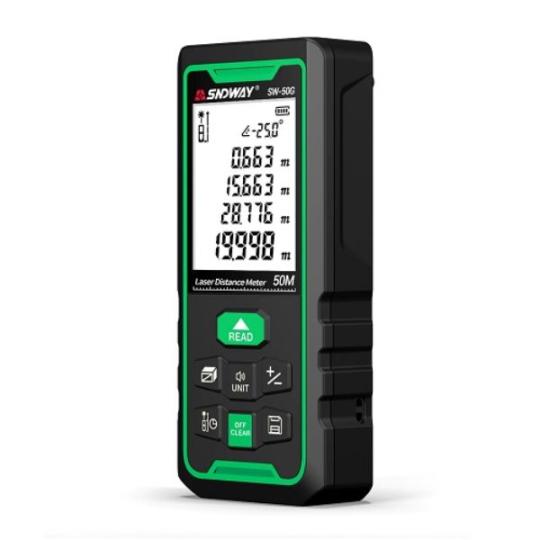 Máy đo khoảng cách laser SNDWAY SW-100G 100m tia xanh